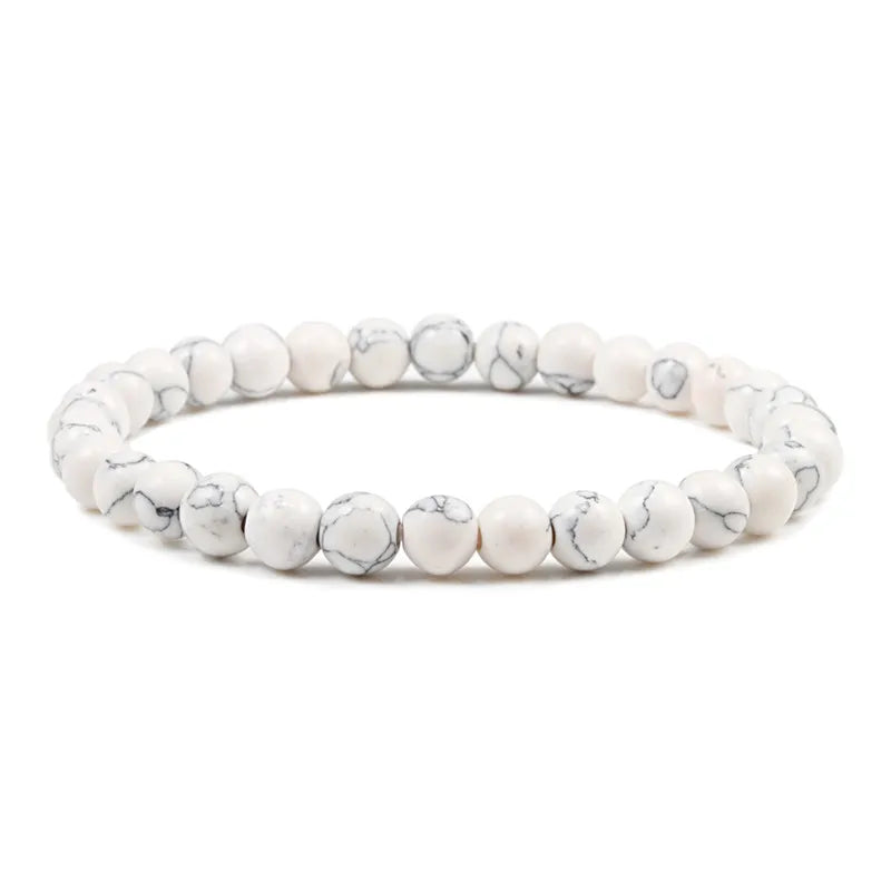 6mm 8mm 10mm Beads Bracelet Natural Stone Couple Charm Strand Bracelet Meditation Bangles For Women Men Best Friend Jewelry