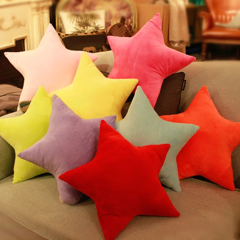 Star Stuffed Plush Throw Pillow, Sofa Cushion, Car Cushion, Decorative Doll Toy, Gift, Home Textile, 45x45cm