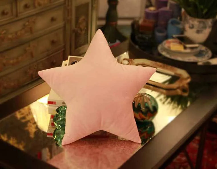 Star Stuffed Plush Throw Pillow, Sofa Cushion, Car Cushion, Decorative Doll Toy, Gift, Home Textile, 45x45cm