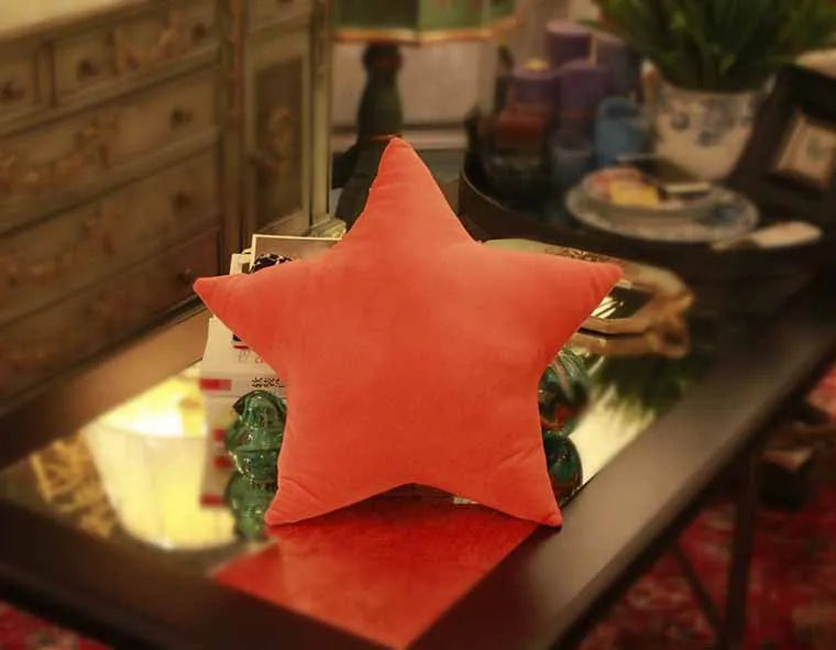 Star Stuffed Plush Throw Pillow, Sofa Cushion, Car Cushion, Decorative Doll Toy, Gift, Home Textile, 45x45cm