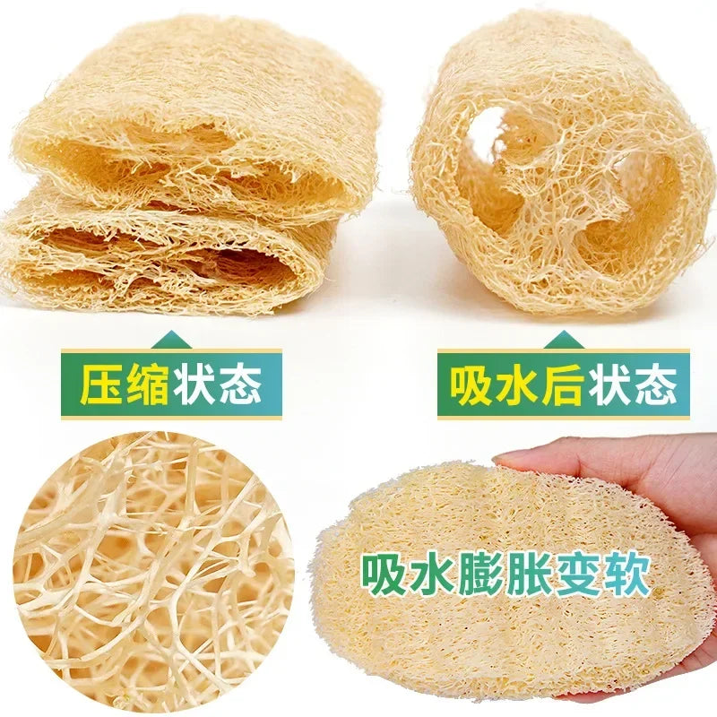 3 Pieces Multi Natural Loofah Washing Brushes Luffa Loofa Bath Body Shower Sponge Kitchen Cleaing Scrubber Bathroom Accessories