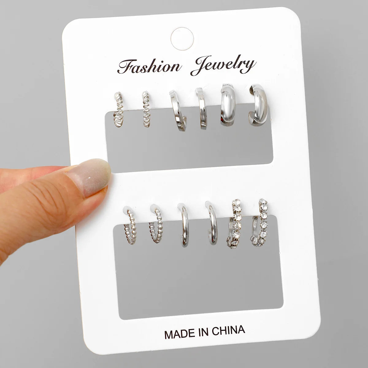 Gold Color Vintage Circle Hoop Earrings for Women Simple Fashion Geometric Zircon Earring Set New Trendy Jewelry Party Gifts