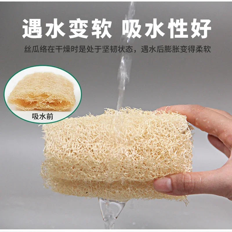 3 Pieces Multi Natural Loofah Washing Brushes Luffa Loofa Bath Body Shower Sponge Kitchen Cleaing Scrubber Bathroom Accessories