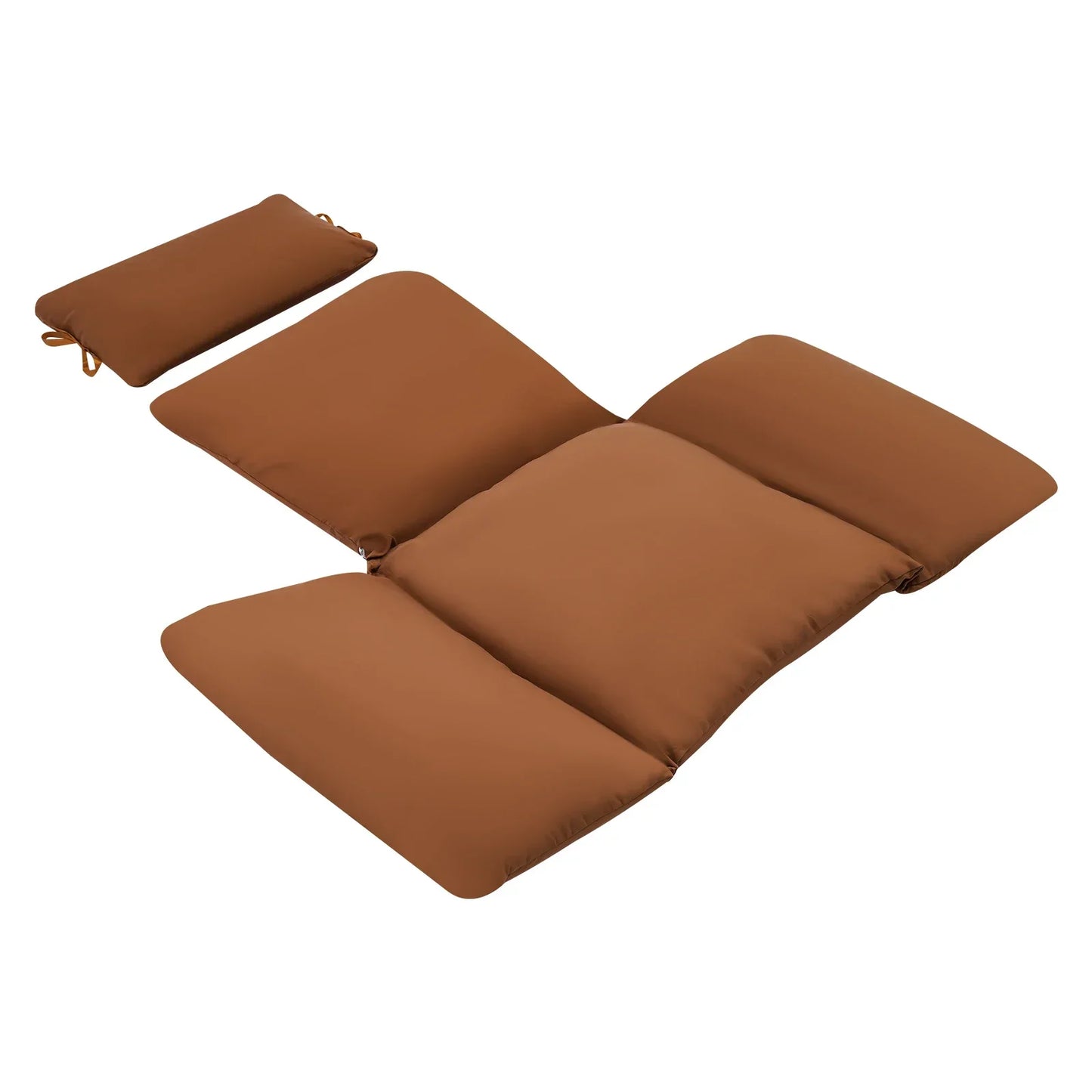 Coffee Colored Single Swing Hanging Basket Cushion, Integrated Breathable Fluffy Cushion with Head Pillow for Chairs or Floors