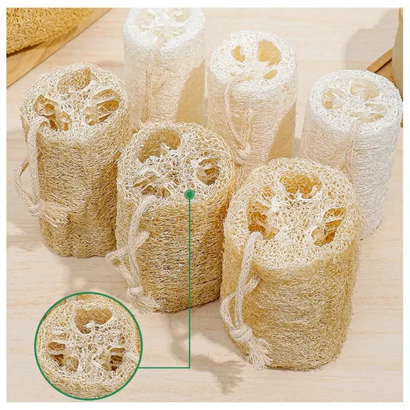 3 Pieces Multi Natural Loofah Washing Brushes Luffa Loofa Bath Body Shower Sponge Kitchen Cleaing Scrubber Bathroom Accessories