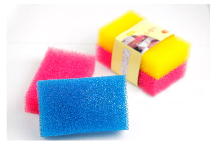 2pcs Colorful Simulation Loofah Sponge Cloth Kitchen Dishwashing Utensils Dishes Cookware Pots Cleaning Scouring Pad Sponge