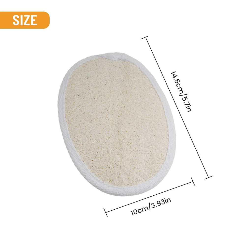 3pc Natural Loofah Body Shower Scrubber Bath Exfoliating Sponge Soft Shower Brushes With Hook Towel Sponge Merchandises Scrubber