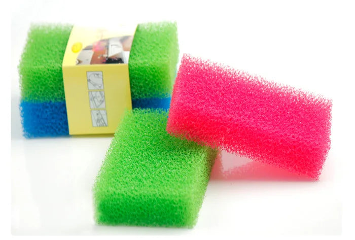 2pcs Colorful Simulation Loofah Sponge Cloth Kitchen Dishwashing Utensils Dishes Cookware Pots Cleaning Scouring Pad Sponge