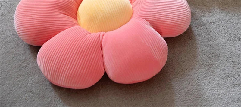 Stuffed Six Petal Flower Cushion Girly Room Decor SunflowerSetting for Kids Bedroom Seat Pillow Pillow Bay Window Pink Flower