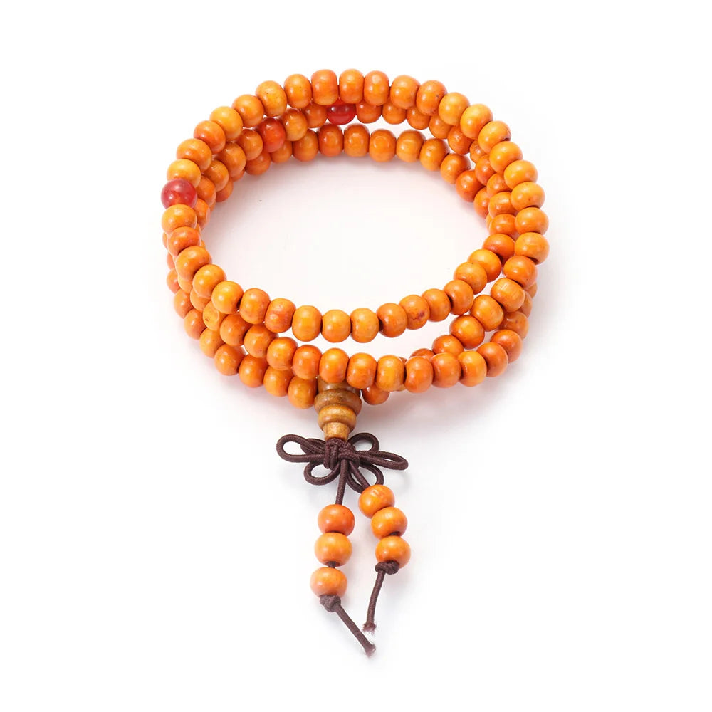 1Pc Wood Bead New Buddha Bracelet Buddhist Bangle Prayer Beads Copper Coin Women Men Lucky Religion Bracelets Charm Jewelry