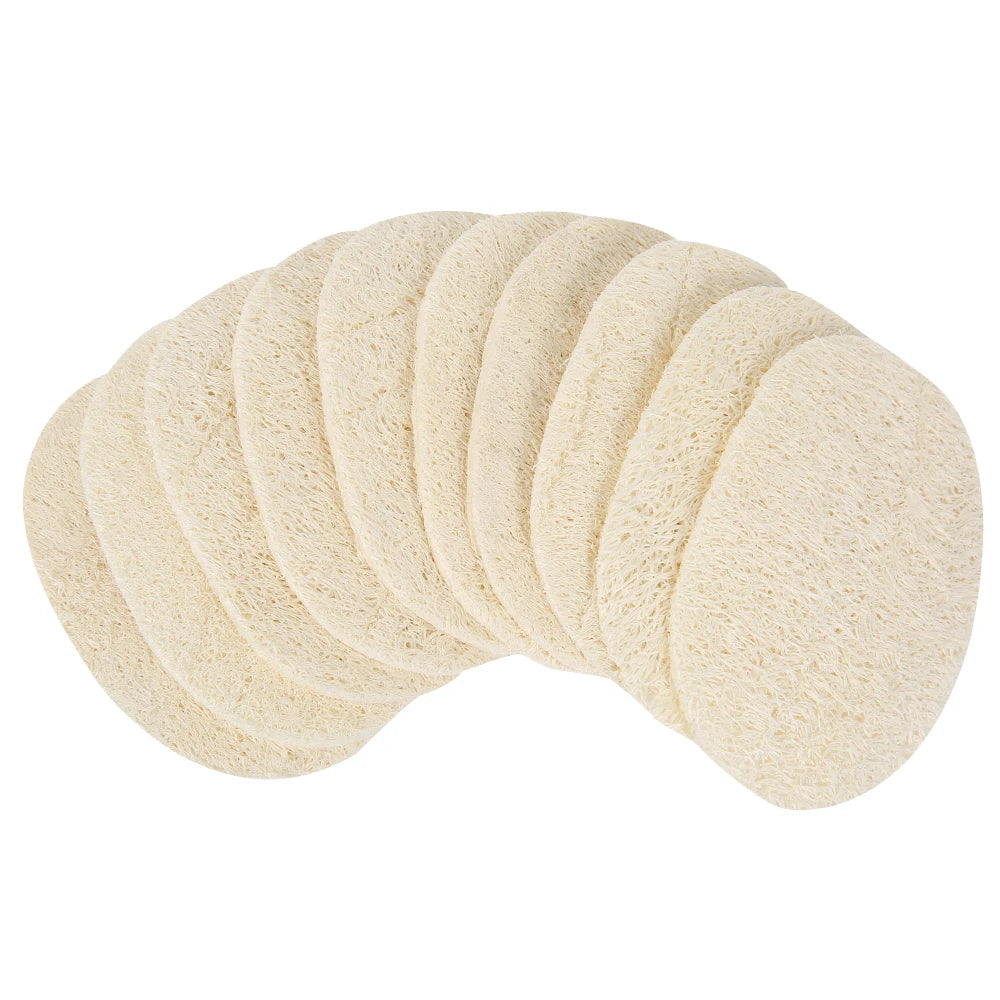 5Pcs Natural Luffa Sponge Dish Washing Cloth Loofah Scrub Pad Dish Pot Scrubber Sponge Household Kitchen Clean Brushes Pad