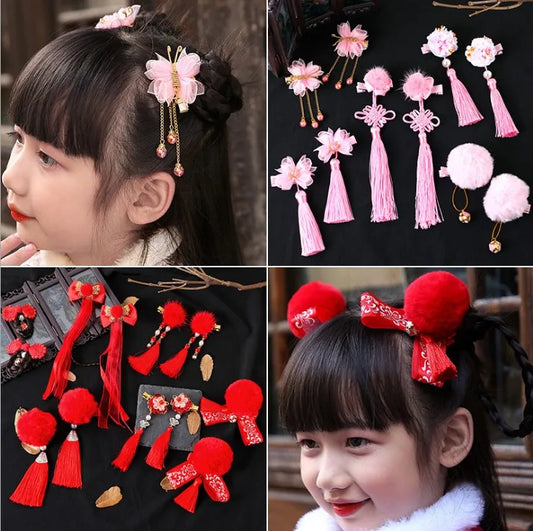 Multi style Girls Hair Clips Chinese Traditional