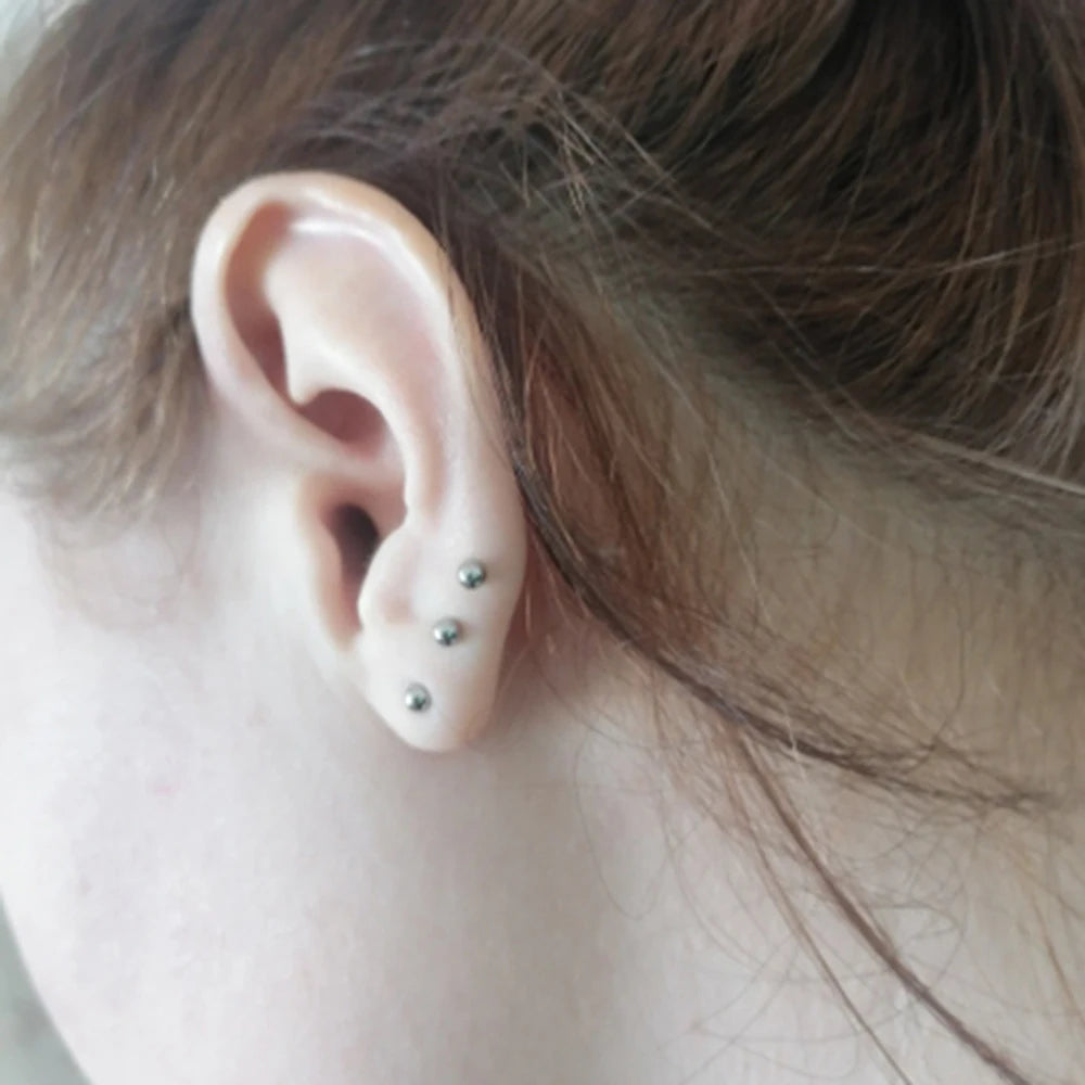 8Pcs/Set Screw Helix Ear Stud Cartilage Piercing Earrings