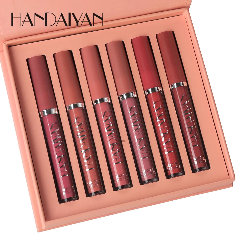 HANDAIYAN 6 Colors/box Matte Liquid Lipstick Set