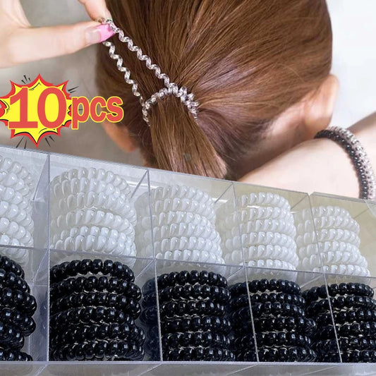 1/10pcs Telephone Hair bands Thin Cord Scrunchies Hair Ties