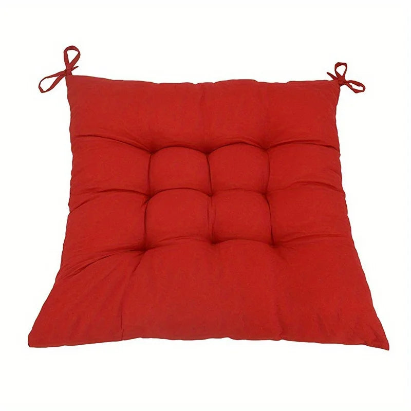 4PCS Non-slip Thicken Dining Chair Cushion Nap Pillow Chair Pad Cushion with Ties Square Cushion Winter Chair Cushions