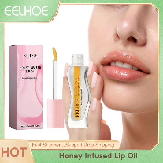 EELHOE Honey Infused Lip Oil Moisturizing Anti Dry Lipstick