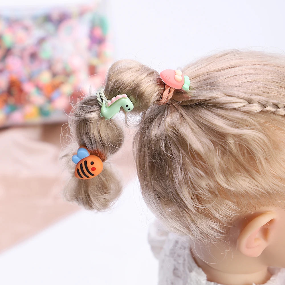 10pcs Children's Rubber Band Does Not Hurt The Hair Elastic