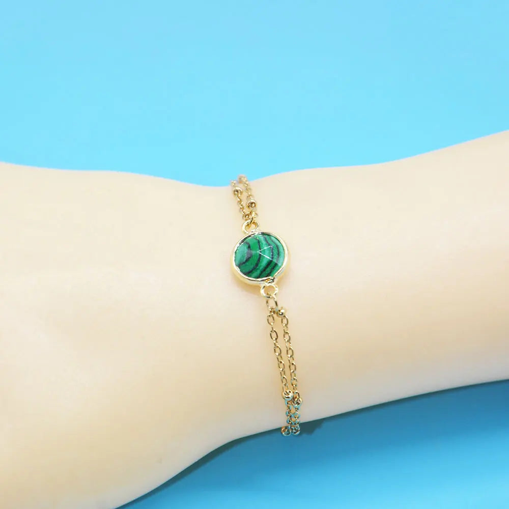 Boho Colorfull Natural Stone Bracelet for Women