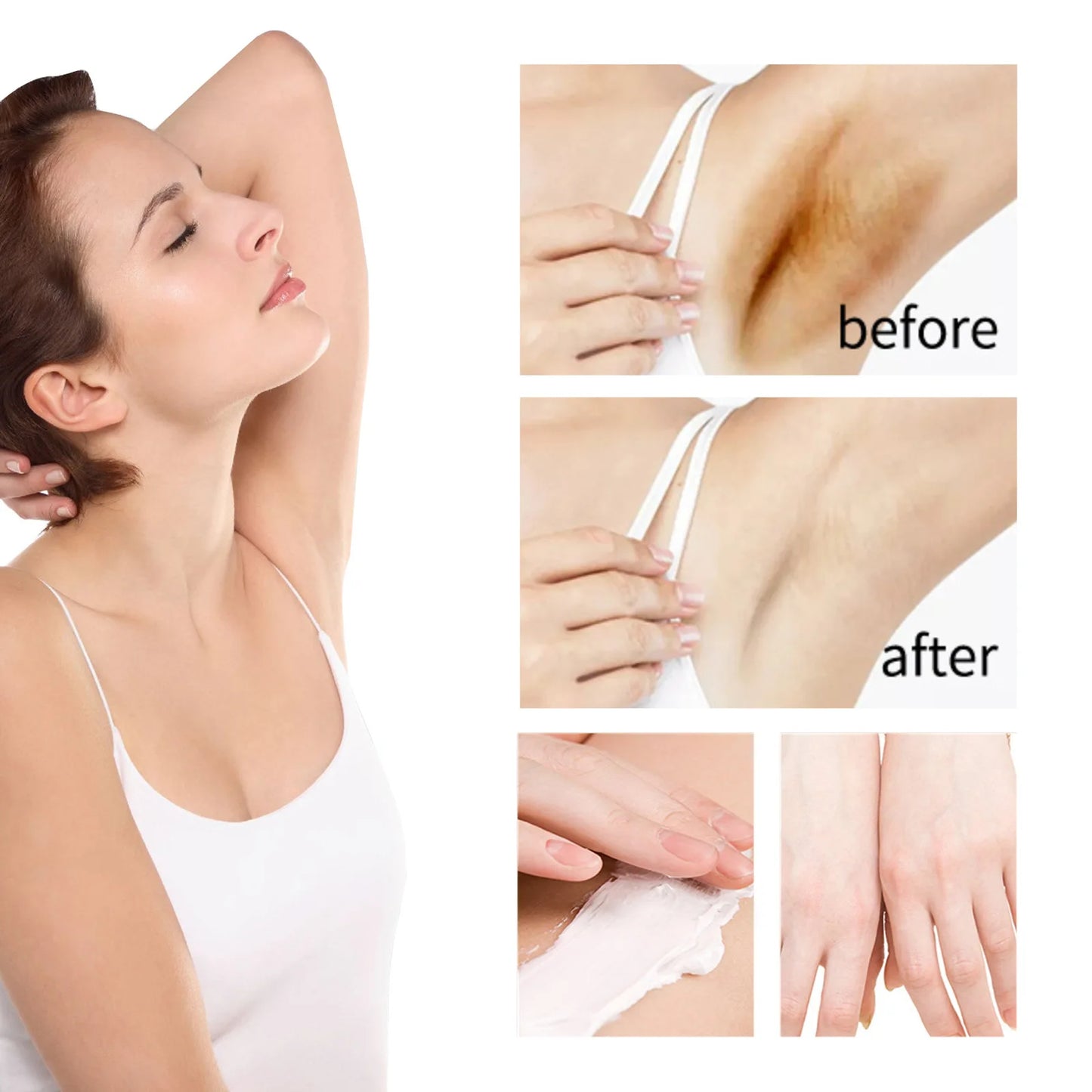 Body Whitening Cream Brighten Underarm Knee Elbow Joint